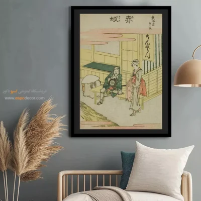 چاپ مستقیم روی بوم - آکاساکا – تابلو نقاشی هوکوسای - اسپو دکور