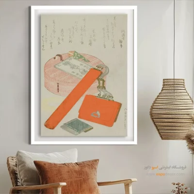 طراحی دستی روی بوم - هدیه خداحافظی برای اسب – تابلو نقاشی هوکوسای - اسپو دکور