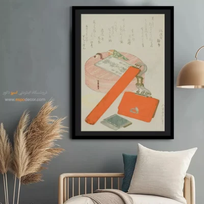 طراحی دستی روی بوم - هدیه خداحافظی برای اسب – تابلو نقاشی هوکوسای - اسپو دکور