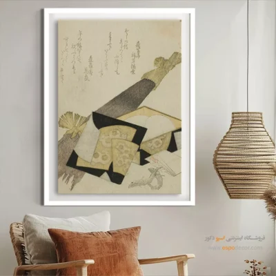 خرید تابلو دکوراتیو شیک - ریشه بیدمشک – تابلو نقاشی هوکوسای - اسپو دکور