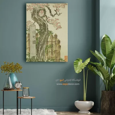 خرید تابلو بوم - درخت گیلاس کوماچی – تابلو نقاشی هوکوسای - اسپو دکور