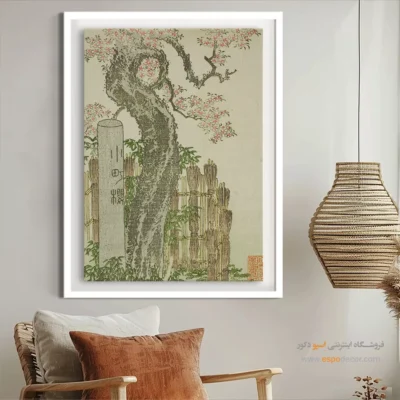 خرید تابلو بوم - درخت گیلاس کوماچی – تابلو نقاشی هوکوسای - اسپو دکور