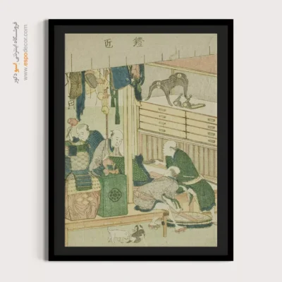 تابلو دیواری خاص - زره پوش – تابلو نقاشی هوکوسای - اسپو دکور