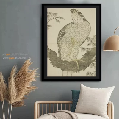 خرید تابلو بوم مدرن - شاهین – تابلو نقاشی هوکوسای - اسپو دکور