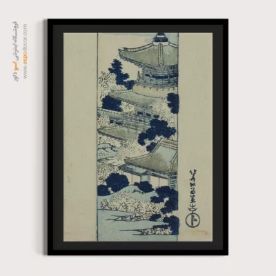 خرید تابلو بوم فانتزی - شکوفه های گیلاس در اوئنو – تابلو نقاشی هوکوسای - اسپو دکور