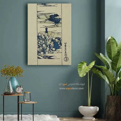 تابلو چاپی روی بوم - پل نیهونباشی – تابلو نقاشی هوکوسای - اسپو دکور
