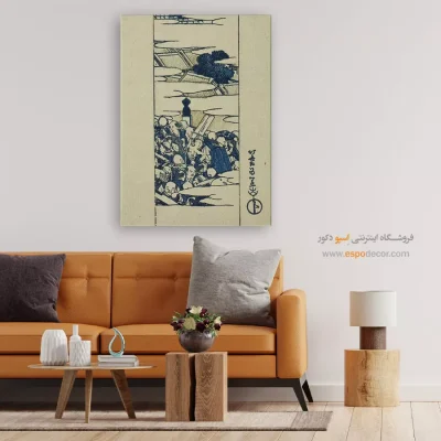 تابلو چاپی روی بوم - پل نیهونباشی – تابلو نقاشی هوکوسای - اسپو دکور
