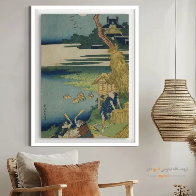 تابلو بوم رنگ روغن - آریورا – تابلو نقاشی هوکوسای - اسپو دکور