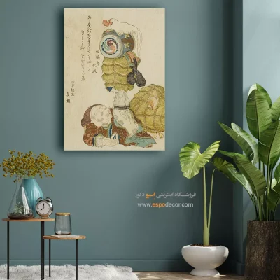 خرید تابلو برای تولد - دایکوکو متعادل کننده عدل برنج – تابلو نقاشی هوکوسای - اسپو دکور