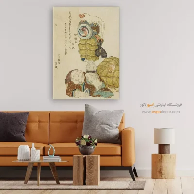 خرید تابلو برای تولد - دایکوکو متعادل کننده عدل برنج – تابلو نقاشی هوکوسای - اسپو دکور