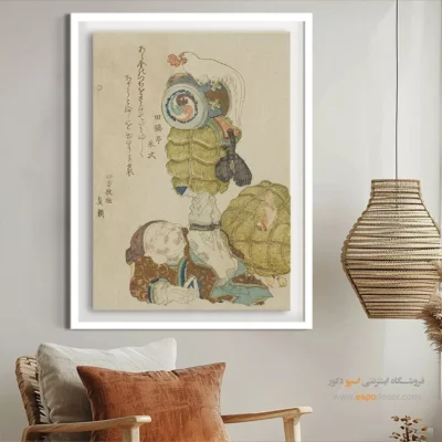 خرید تابلو برای تولد - دایکوکو متعادل کننده عدل برنج – تابلو نقاشی هوکوسای - اسپو دکور