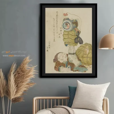 خرید تابلو برای تولد - دایکوکو متعادل کننده عدل برنج – تابلو نقاشی هوکوسای - اسپو دکور