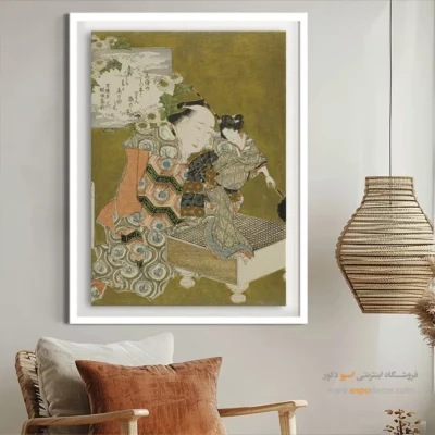 تابلو بوم عاشقانه - عروسک گردان – تابلو نقاشی هوکوسای - اسپو دکور