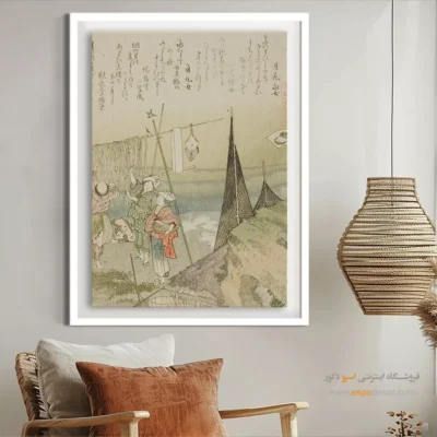 تابلو برای هدیه همسر - آویزان آبالون برای خشک کردن – تابلو نقاشی هوکوسای - اسپو دکور