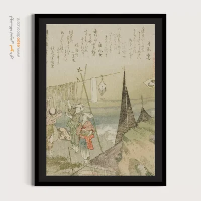 تابلو برای هدیه همسر - آویزان آبالون برای خشک کردن – تابلو نقاشی هوکوسای - اسپو دکور