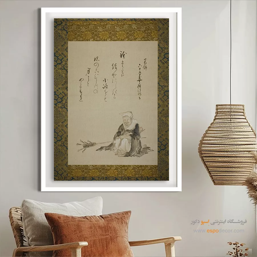 تابلو برای دفتر کار - راهب فروش چای – تابلو نقاشی هوکوسای - اسپو دکور