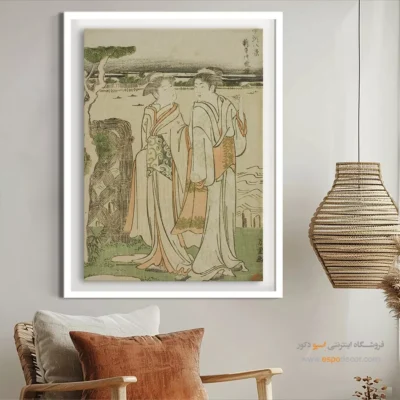 تابلو برای کافی‌شاپ - زنگ عصر در معبد – تابلو نقاشی هوکوسای - اسپو دکور