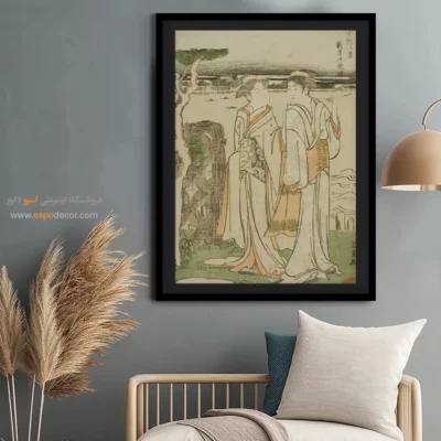 تابلو برای کافی‌شاپ - زنگ عصر در معبد – تابلو نقاشی هوکوسای - اسپو دکور