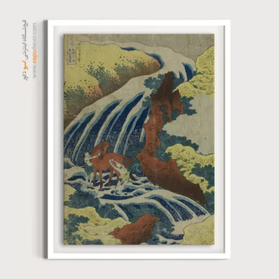 تابلو برای سالن انتظار - اسب شویی در یوشینو – تابلو نقاشی هوکوسای - اسپو دکور