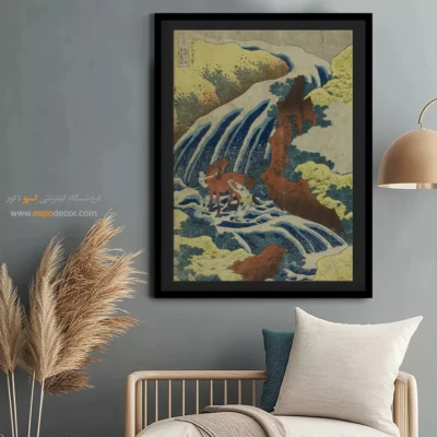 تابلو برای سالن انتظار - اسب شویی در یوشینو – تابلو نقاشی هوکوسای - اسپو دکور