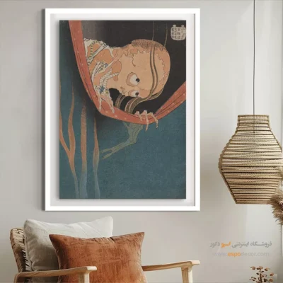 تابلو بوم با قیمت مناسب - صد داستان ارواح – تابلو نقاشی هوکوسای - اسپو دکور