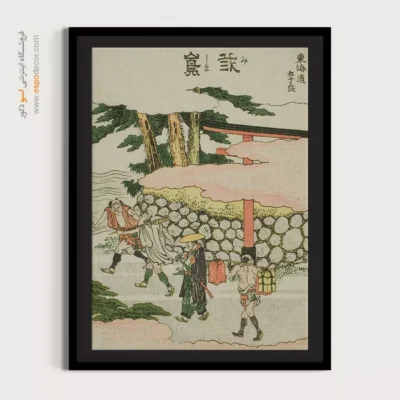 خرید تابلو بوم دست‌ساز - ایستگاه توکایدو – تابلو نقاشی هوکوسای - اسپو دکور