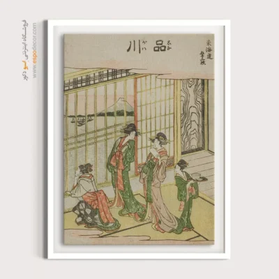 تابلو بوم با کیفیت بالا - شیناگاوا – تابلو نقاشی هوکوسای - اسپو دکور