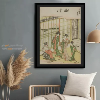 تابلو بوم با کیفیت بالا - شیناگاوا – تابلو نقاشی هوکوسای - اسپو دکور