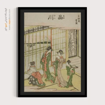 تابلو بوم با کیفیت بالا - شیناگاوا – تابلو نقاشی هوکوسای - اسپو دکور