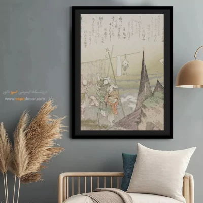 چاپ مستقیم روی بوم کنواس - خشک کردن – تابلو نقاشی هوکوسای - اسپو دکور