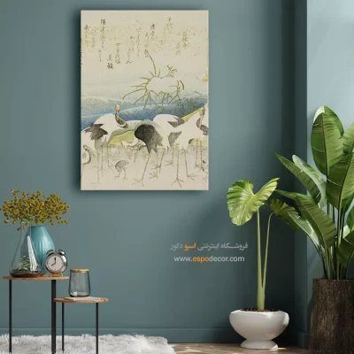 تابلو بوم با جوهر ضد محو شدن - کنار ساحل – تابلو نقاشی هوکوسای - اسپو دکور