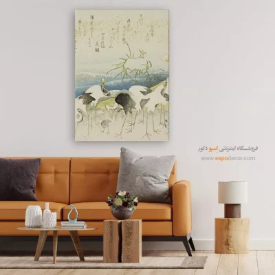 تابلو بوم با جوهر ضد محو شدن - کنار ساحل – تابلو نقاشی هوکوسای - اسپو دکور
