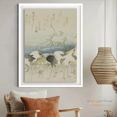 تابلو بوم با جوهر ضد محو شدن - کنار ساحل – تابلو نقاشی هوکوسای - اسپو دکور