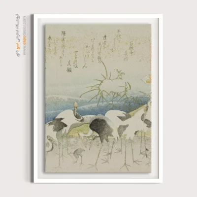 تابلو بوم با جوهر ضد محو شدن - کنار ساحل – تابلو نقاشی هوکوسای - اسپو دکور