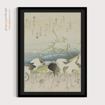 تابلو بوم با جوهر ضد محو شدن - کنار ساحل – تابلو نقاشی هوکوسای - اسپو دکور