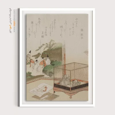 خرید تابلو برای سوپرایز - قورباغه در قفس – تابلو نقاشی هوکوسای - اسپو دکور