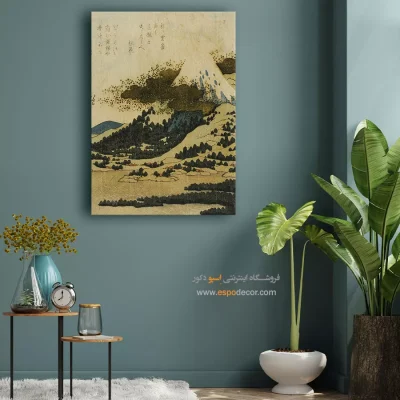 تابلو با طرح خاص برای هدیه - کوه فوجی از دریاچه آشی – تابلو نقاشی هوکوسای - اسپو دکور