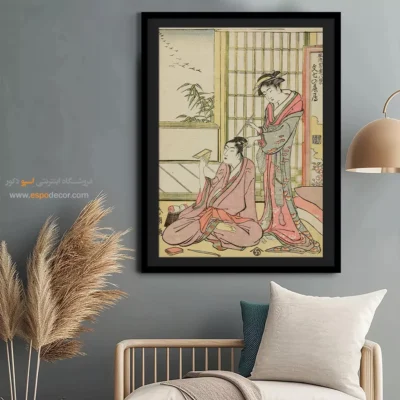 خرید تابلو برای هدیه لاکچری - فرود غازهای بونشیچی – تابلو نقاشی هوکوسای - اسپو دکور