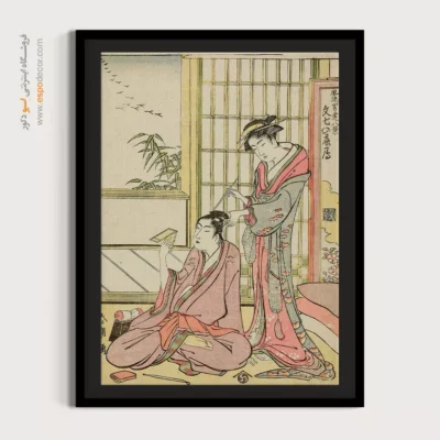 خرید تابلو برای هدیه لاکچری - فرود غازهای بونشیچی – تابلو نقاشی هوکوسای - اسپو دکور