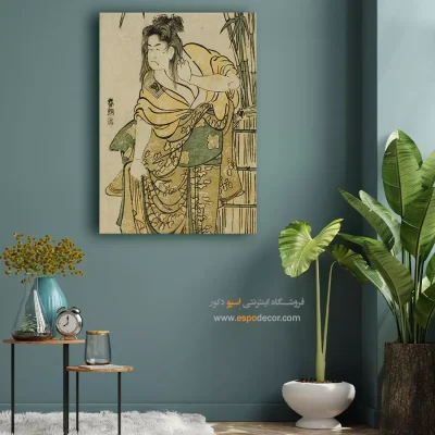 تابلو برای خاطرات ویژه - کومازو بازیگر نقش یک زن – تابلو نقاشی هوکوسای - اسپو دکور