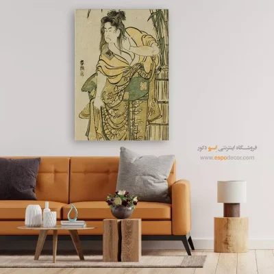 تابلو برای خاطرات ویژه - کومازو بازیگر نقش یک زن – تابلو نقاشی هوکوسای - اسپو دکور