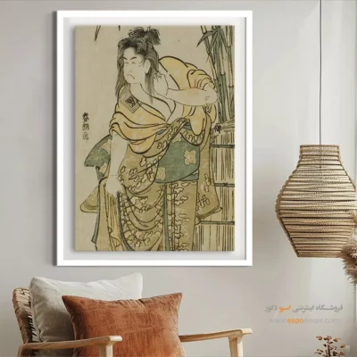 تابلو برای خاطرات ویژه - کومازو بازیگر نقش یک زن – تابلو نقاشی هوکوسای - اسپو دکور