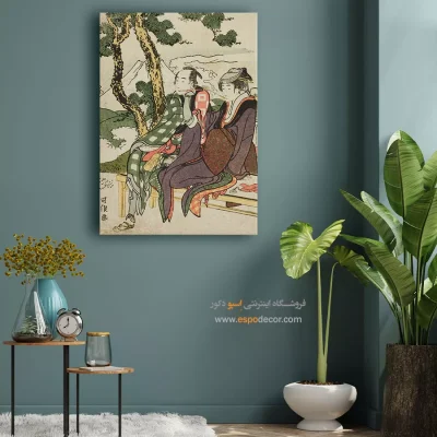 تابلو برای عاشقان هنر - درخشش شب برای قرار – تابلو نقاشی هوکوسای - اسپو دکور