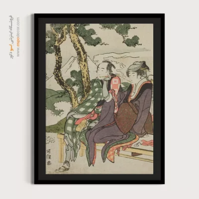 تابلو برای عاشقان هنر - درخشش شب برای قرار – تابلو نقاشی هوکوسای - اسپو دکور