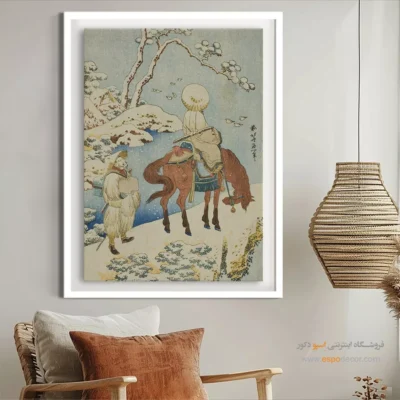 تابلو برای گالری‌داران - اسب سواری در برف – تابلو نقاشی هوکوسای - اسپو دکور