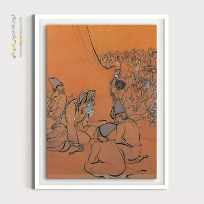 خرید مینیاتور ایرانی - ازدواج – تابلو نقاشی های حسین بهزاد - اسپو دکور