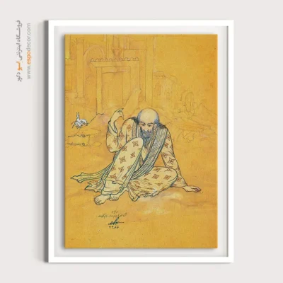 نقاشی های معروف ایرانی - بالا بردن جام – تابلو نقاشی های حسین بهزاد - اسپو دکور