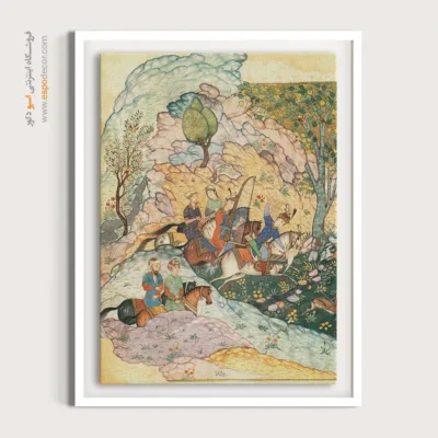 نقاشی معاصر ایران - شکار خسرو پرویز – تابلو نقاشی های حسین بهزاد - اسپو دکور