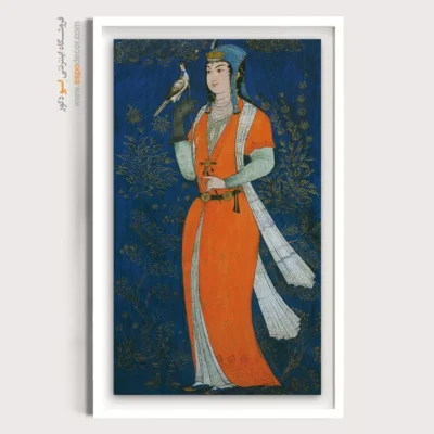 خرید تابلو نگارگری ایرانی - قوش – تابلو نقاشی های حسین بهزاد - اسپو دکور