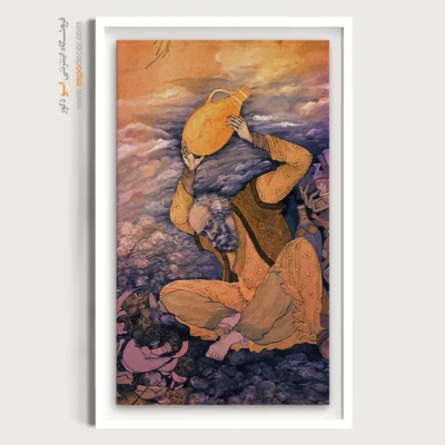 تابلو رنگی ایرانی - جامیست که عقل آفرین میزندش – تابلو نقاشی های حسین بهزاد - اسپو دکور